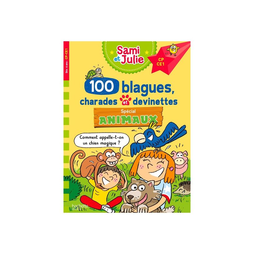 9782017267072-100 blagues, charades et devinettes Spécial Animaux - Sami et Julie - CP/CE1 - par Bonté Thérèse,-P_405242044_1-0