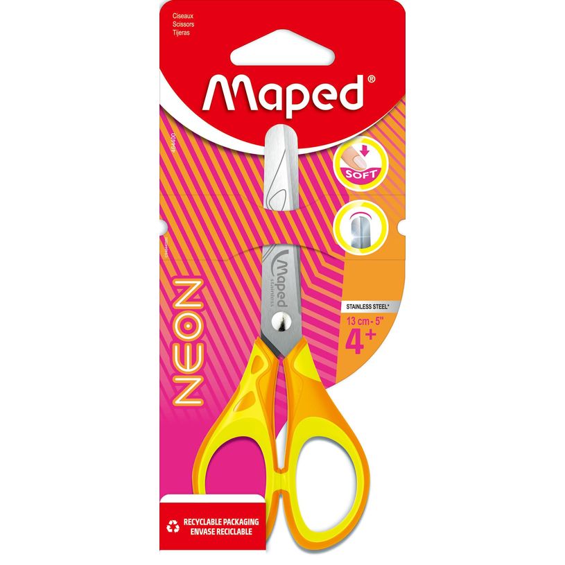 3154144644006-Maped - Neon - Ciseaux Essentials Pulse soft 13 cm - blister-P_405242124_1-0