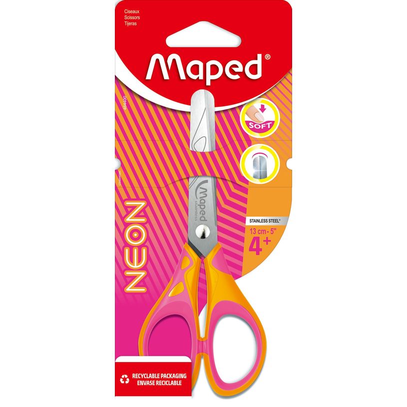 3154144644006-Maped - Neon - Ciseaux Essentials Pulse soft 13 cm - blister-P_405242124_2-1