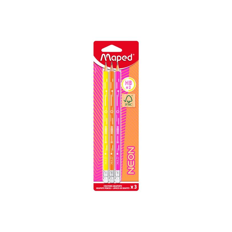3154148537106-Maped - Neon - Blister de 3 crayons graphite HB - embout gomme-P_405242139_4-2