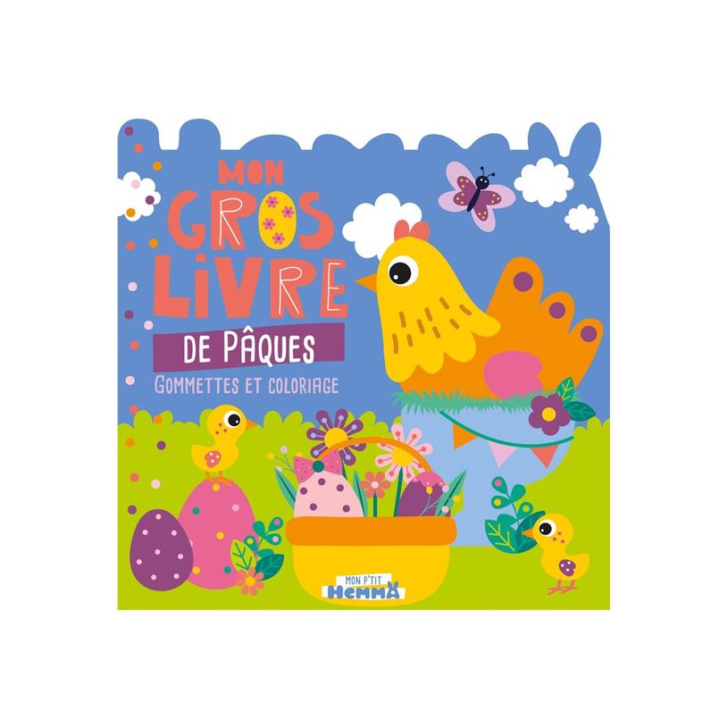 9782508060151-Mon gros livre de Pâques (Poule) - Gommettes et coloriage - Mon P'tit Hemma - livre de co-P_405242154_1-0