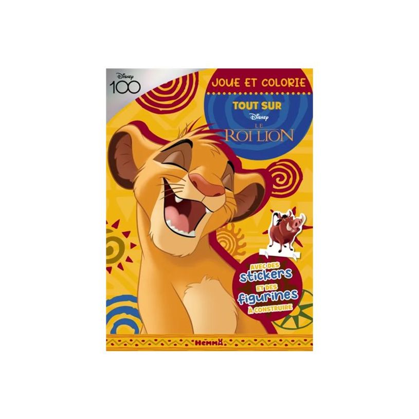9782508056451-Disney 100 Le Roi Lion - Joue et colorie - Tout sur Simba - Livre de coloriage et jeux avec stic-P_405242176_1-3