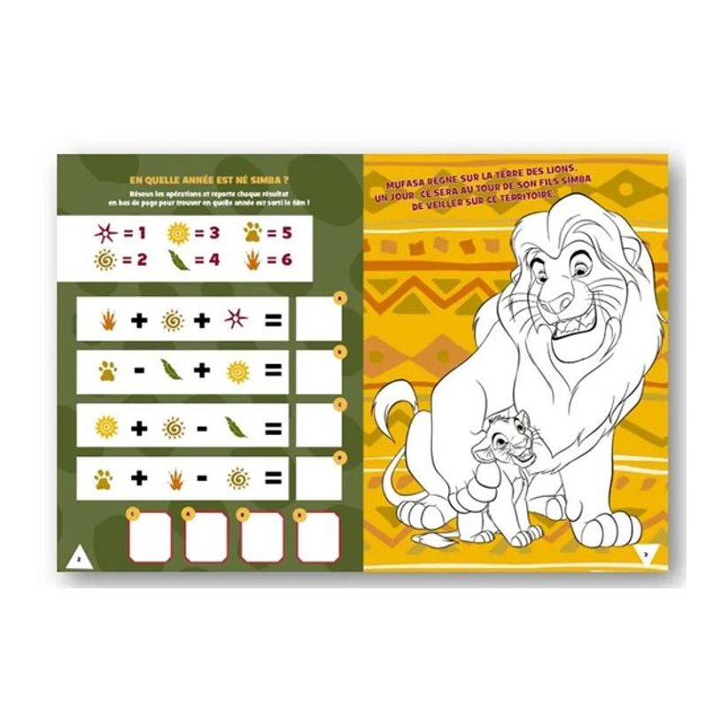 9782508056451-Disney 100 Le Roi Lion - Joue et colorie - Tout sur Simba - Livre de coloriage et jeux avec stic-P_405242176_3-1