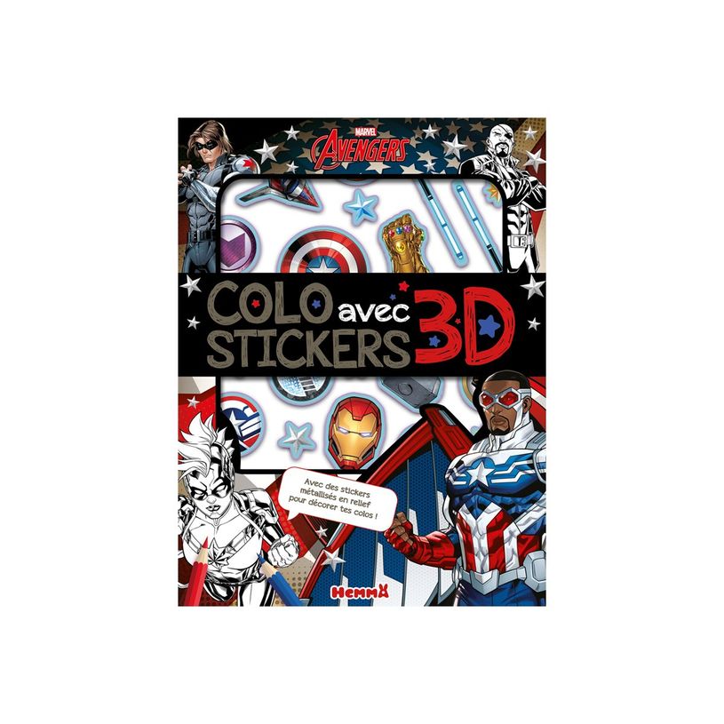 9782508057625-Colo avec stickers 3D - Marvel Avengers - livre de coloriage / d'activités-P_405242178_1-0