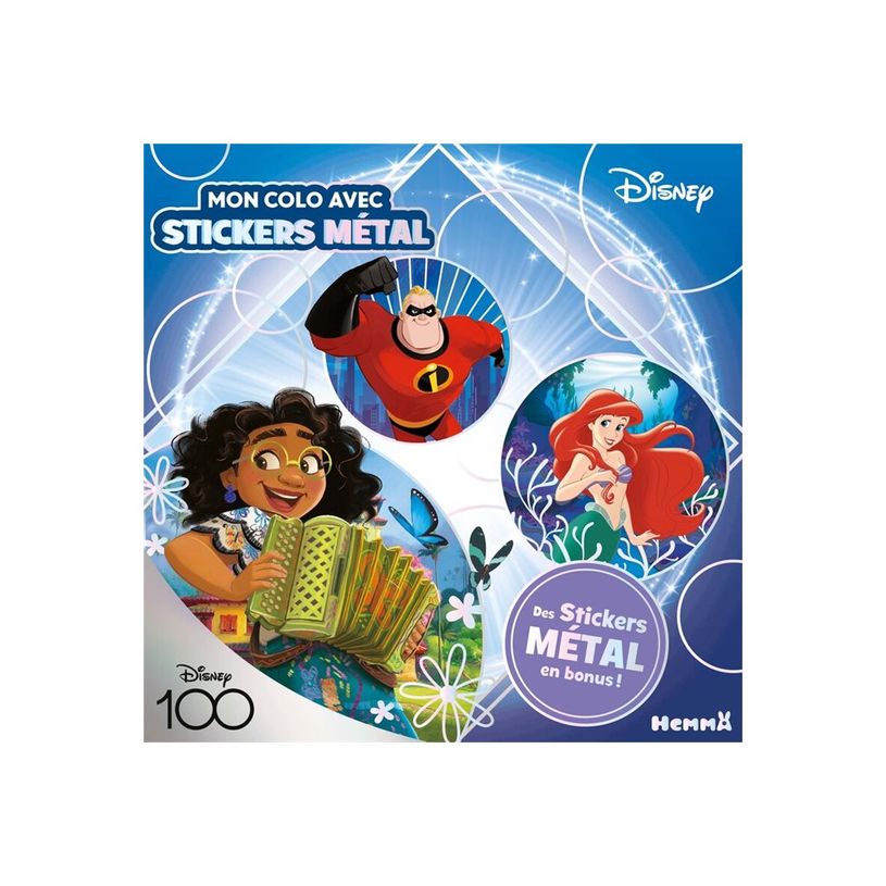 9782508056291-Mon colo avec stickers métal (Ariel, Mirabel, Mr Indestructible) - Des stickers métal en bonus ! - Disney 100 - liv-P_405242181_1-0