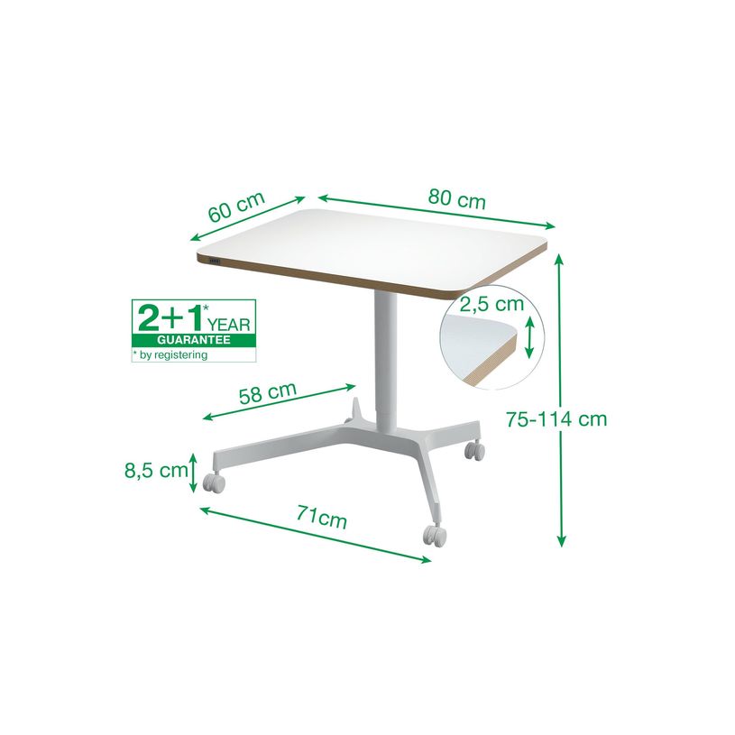 4002432138395-Bureau ERGO - Bureau assis-debout compact - réglable manuel 75-114cm - Blanc-P_405242224_13-8