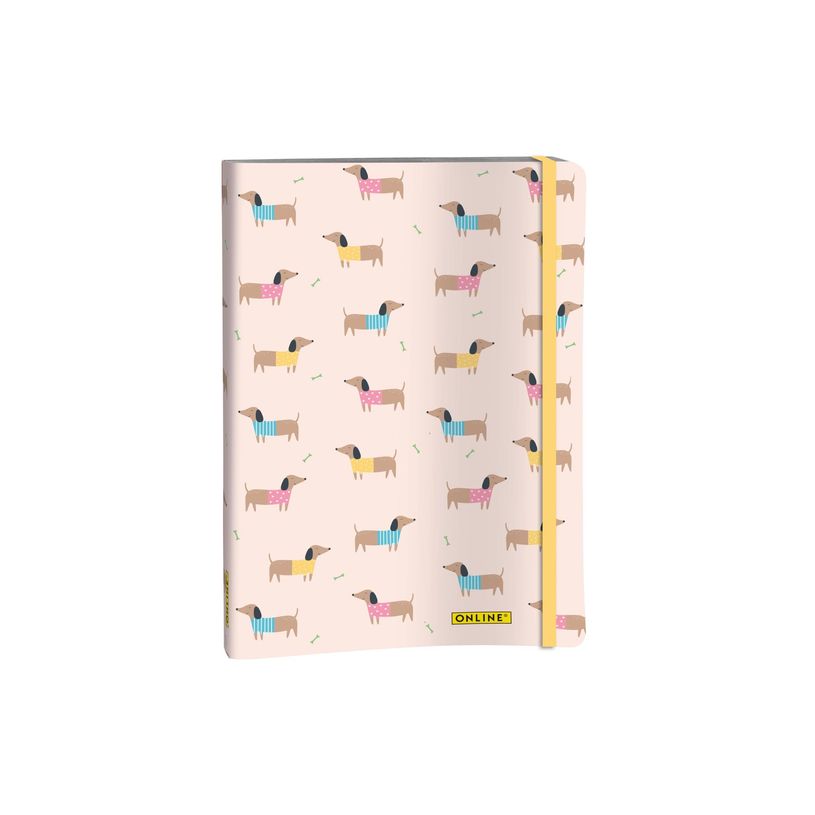 4014421022882-ONLINE - Carnet à puce - A5 - 72 feuilles / 144 pages - pointillé - dachshund - rose - c-P_405242399_3-1