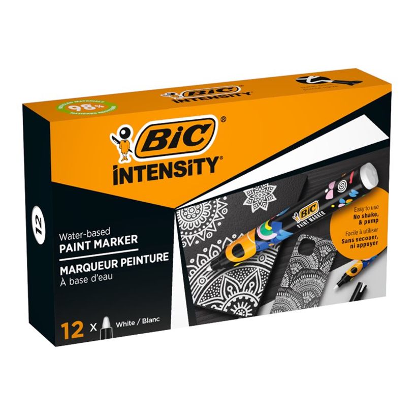 3086123775329-BIC Intensity - Marqueur à peinture - blanc - encre à l'eau - moyen-P_405242453_1-4