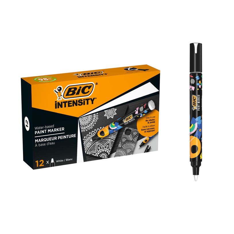 3086123775329-BIC Intensity - Marqueur à peinture - blanc - encre à l'eau - moyen-P_405242453_4-2