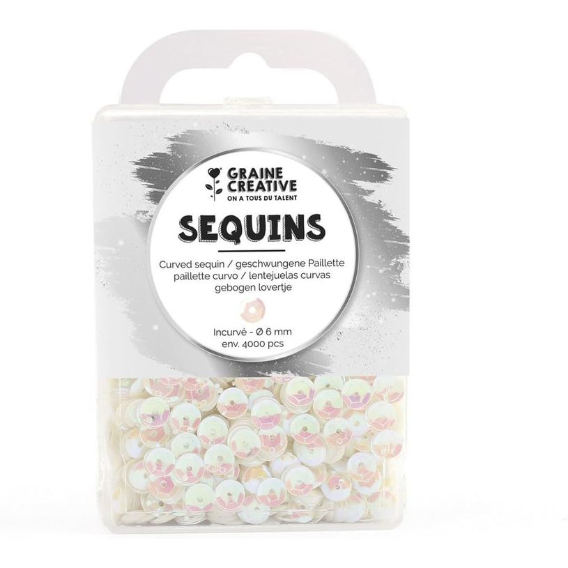 3532431752458-Graine Creative - Sequins incurvé - 4000 pieces - blanc irisé-P_405242487_1-0