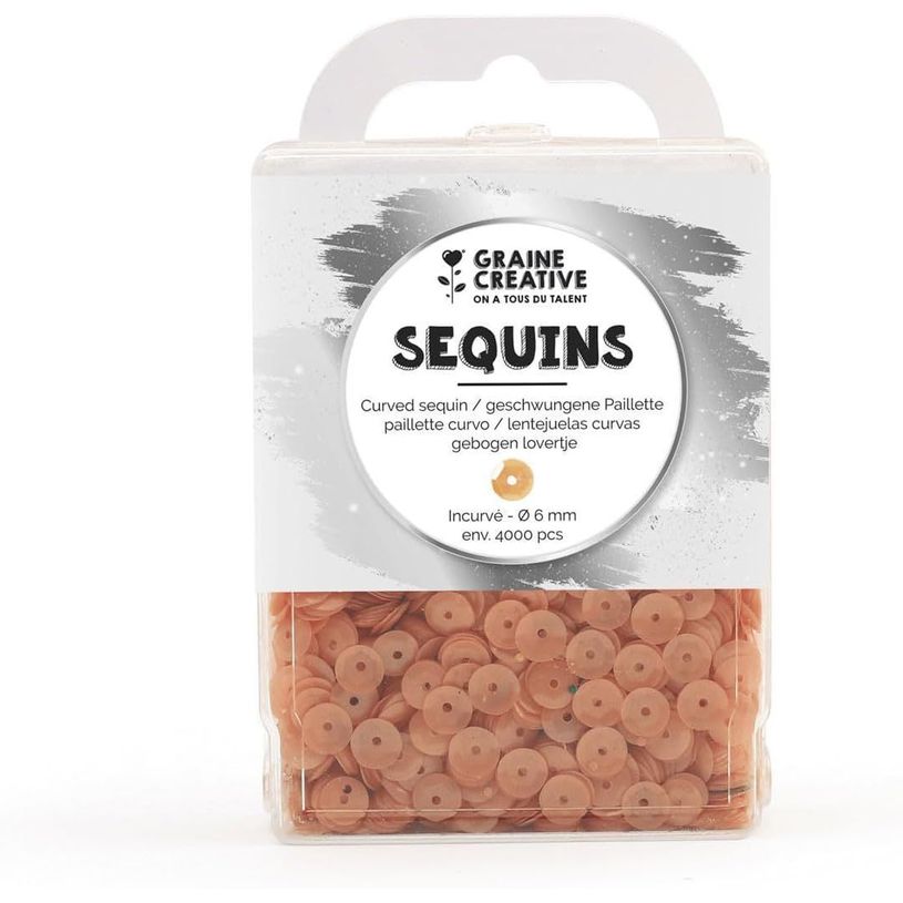 3532431752472-Graine Creative - Sequins incurvé - 4000 pieces - orange pâle-P_405242489_1-0