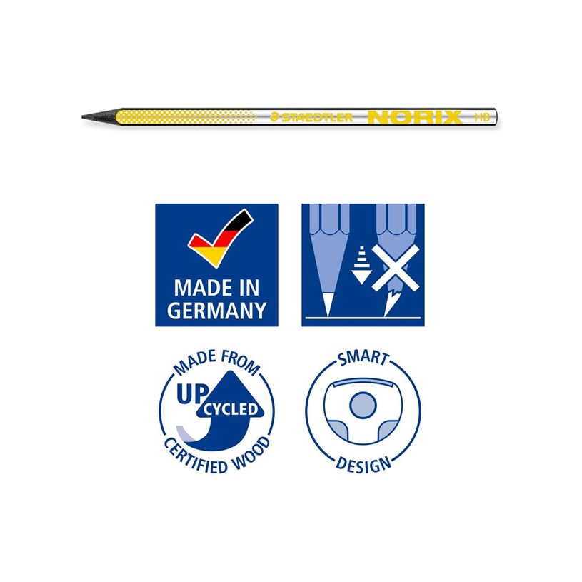 4007817169179-STAEDTLER Norix 181 - Crayon - X-treme, smart - graphite - HB - noir (pack de 3)-P_405242517_4-3
