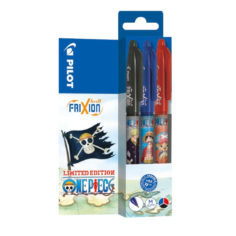3131910449539-Pilot Frixion Ball ONE PIECE - Roller effaçable - 0,7 mm - noir bleu rouge-P_405242532_1-0