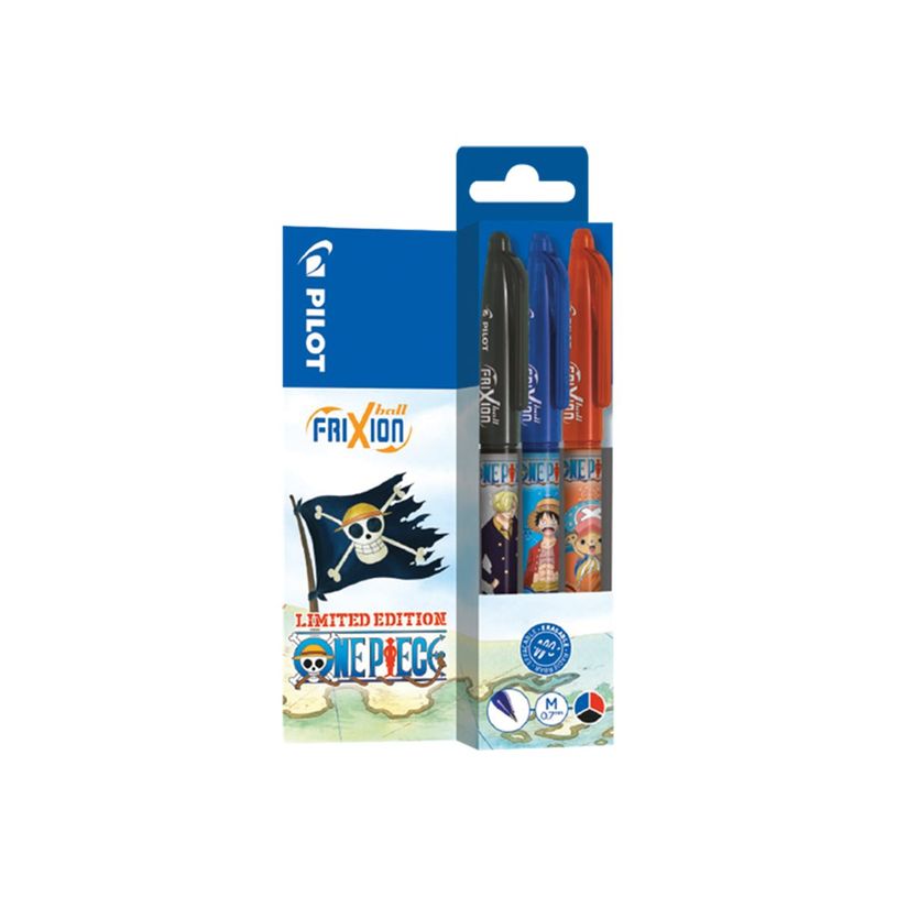 3131910449539-Pilot Frixion Ball ONE PIECE - Roller effaçable - 0,7 mm - noir bleu rouge-P_405242532_2-1