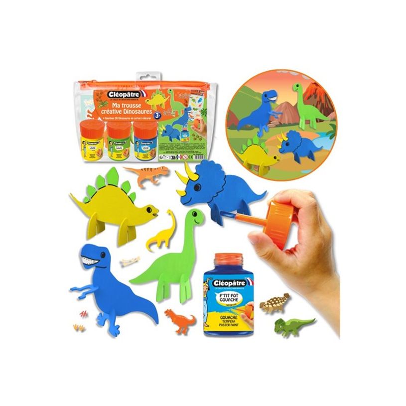 3134725025431-Cléopâtre My Creative - Kit de décorations avec 4 figurines 3D en carton épais à déc-P_405242586_8-6