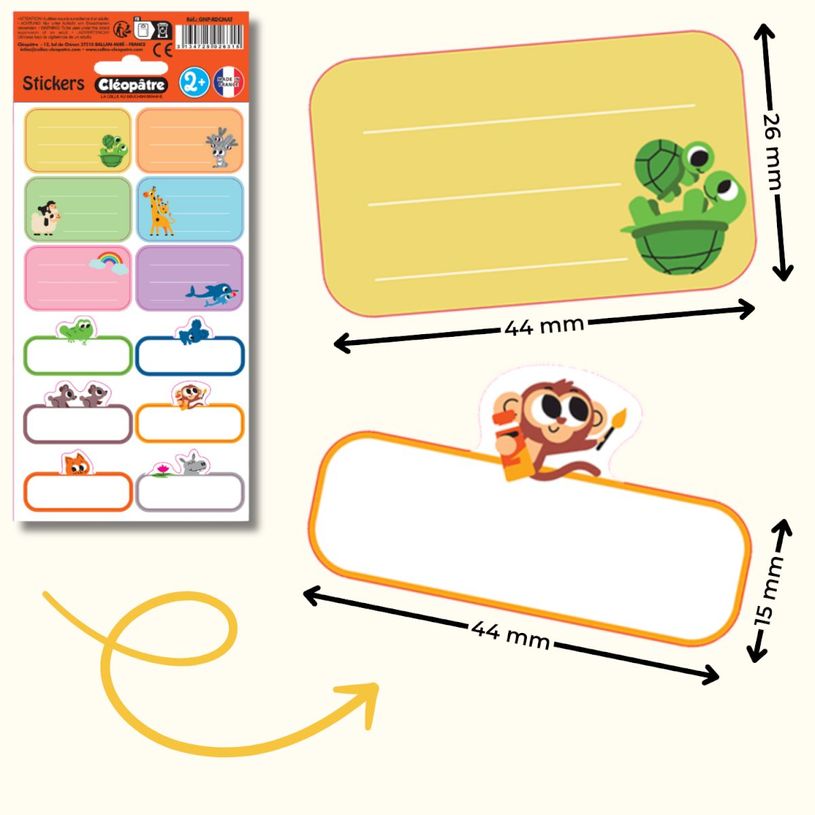 3134725026315-Cléopatre - 12 étiquettes no pack - Maternelle-P_405242588_3-2