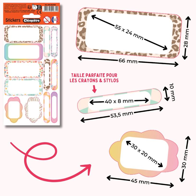 3134725026322-Cléopatre - 12 étiquettes no pack - Primaire-P_405242589_3-2