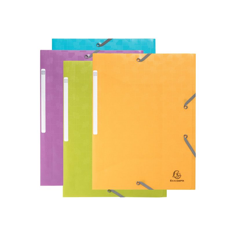 3130630559900-Exacompta - Chemise à Élastique 3 Rabats - Polypropylène Recyclé Pop'N Co - Couleurs A-P_405242606_1-0