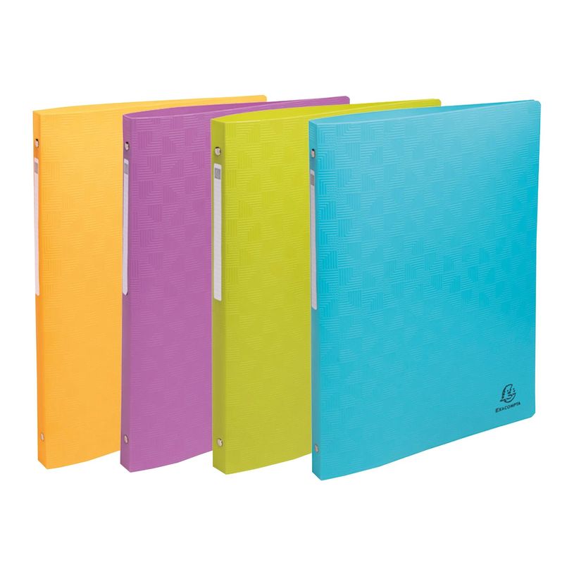 3130630519102-Exacompta - Classeur 4 Anneaux 15mm - Polypropylène Recyclé Pop'N Co - Couleurs Assortie-P_405242608_1-0