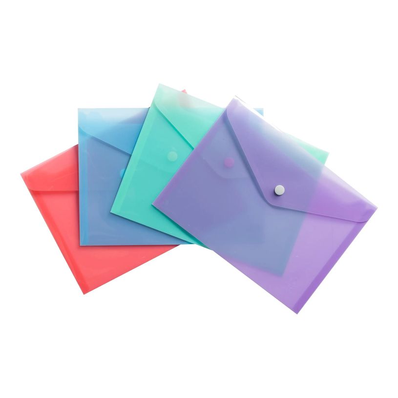 3130630354406-Exacompta Chromaline Pastel - Pochette - pour A5 (148 x 210 mm)  - Corail, mauve, bleu pas-P_405242626_1-6