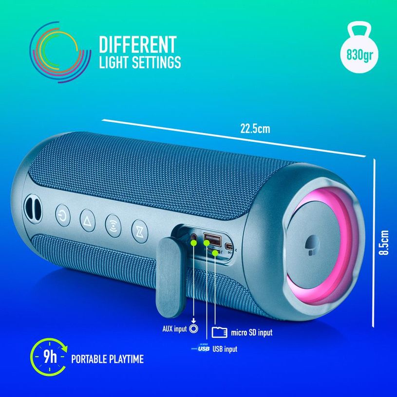 8435430623864-NGS Roller Furia 3 - Enceinte sans fil - Bluetooth - 60 W - bleu--4