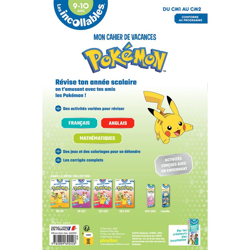 9782809692426-Cahier de vacances Pokémon - Du CM1 au CM2--1