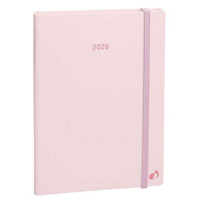 3371010532599-Agenda Année Civile - MINISTRE COLOR Multilingue - Couverture Pastel  avec élastique- Rose - 16x24 cm  Semainier - 13 mois de décembre à déc--0