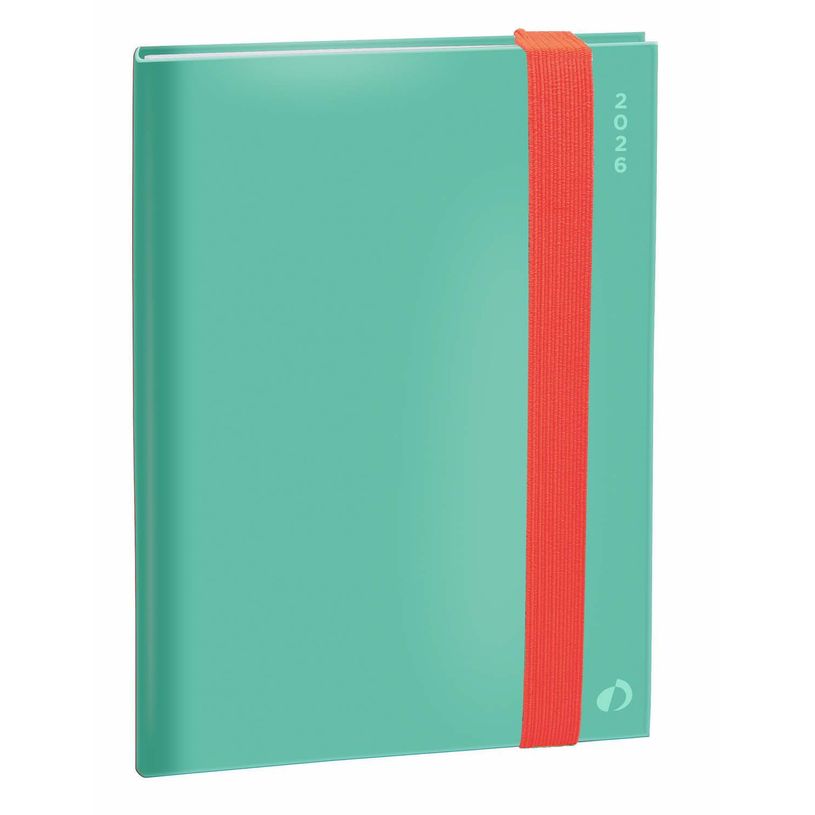 3371010532650-Agenda Année Civile - MINISTRE COLOR Multilingue - Couverture Rio avec élastique - Vert - 16x24 cm  Semainier - 13 mois de décembre à déc--0