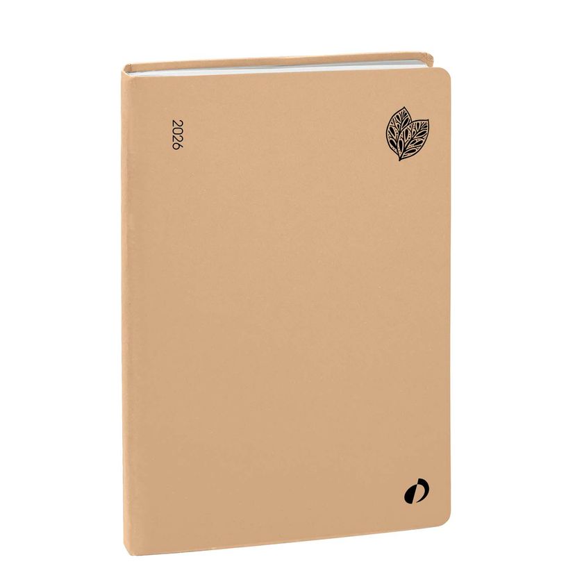 3371010532322-Agenda Année Civile - MINISTRE RECYCLÉ Multilingue - Couverture Harmony - Pecan - 16x24 cm - Semainier - 13 mois de décembre à déc--0