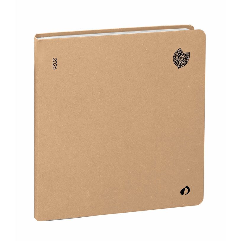3371010532308-Agenda Année Civile - EXECUTIF RECYCLÉ Multilingue - Couverture Harmony - Pecan - 16x16 cm - Semainier - 13 mois de décembre à déc--0