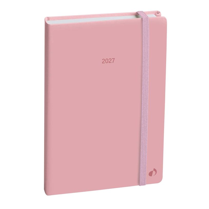 3371010535699-Quo Vadis - Agenda - Affaires Color - Semainier Planning - Multilingue - Pastel - Rose clair - 13 mois de décembre à décembre - 10x15 cm - Papier Clairefontaine blanc - Fabri--0