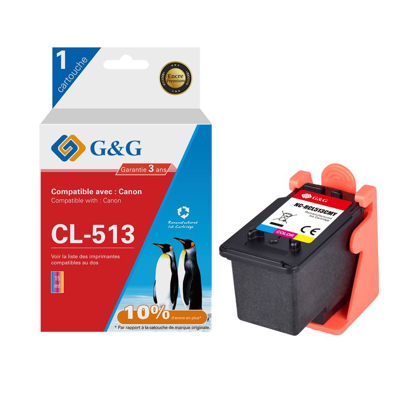 6937173407937-Cartouche remanufacturée Canon CL-513 - cyan, magenta,jaune - G&G-P_405243046_1-0