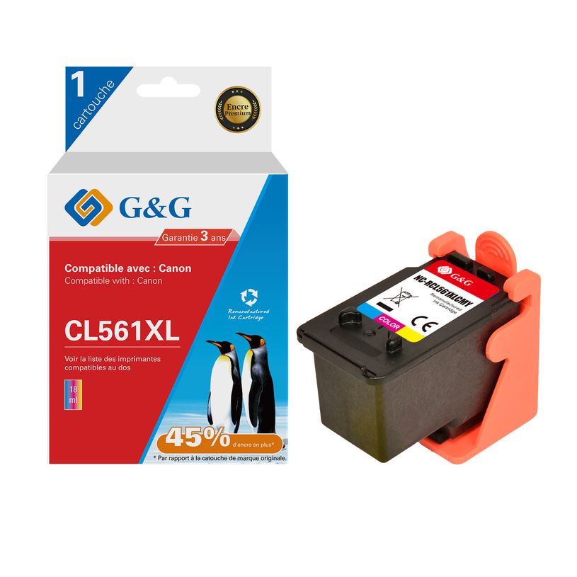 6941881289815-Cartouche remanufacturée Canon CL-561XL - cyan, magenta,jaune - G&G-P_405243052_1-0