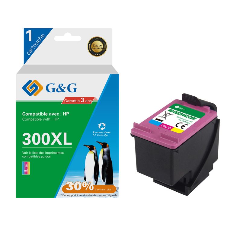 6937173408002-Cartouche remanufacturée HP 300XL - cyan, magenta,jaune - G&G-P_405243057_1-0