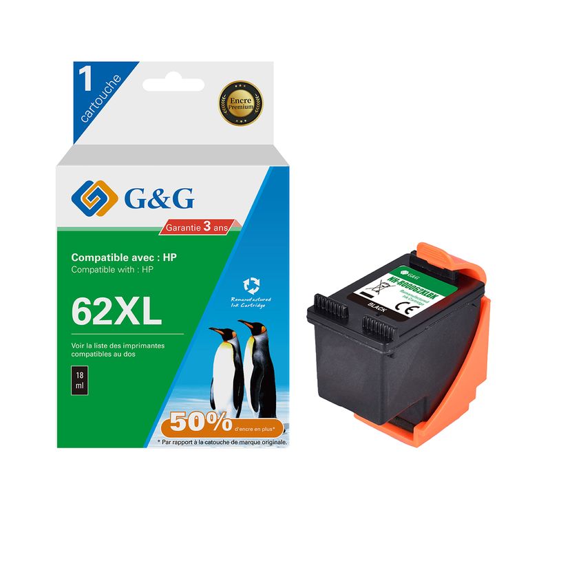 6941881289877-Cartouche remanufacturée HP 62XL - noir - G&G-P_405243080_1-0