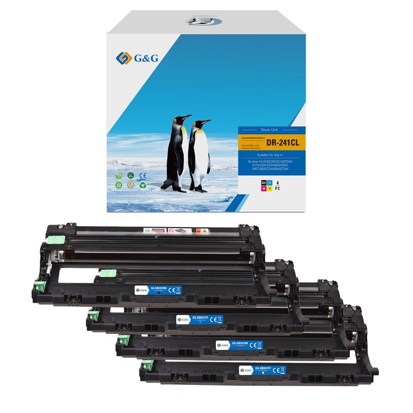 6941881229781-Tambour compatible Brother DR241 - noir, cyan, magenta, jaune - G&G-P_405243115_1-0