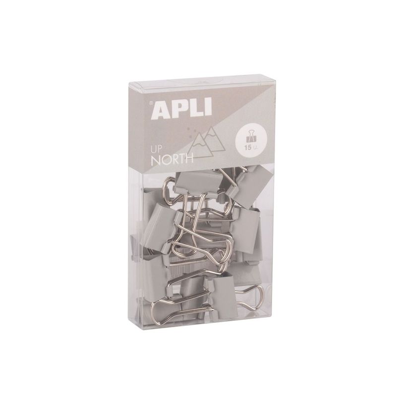 8410782199823-APLI Up North - Pinces-feuilles repliables - métal - gris - pack de 15-P_405243332_2-0