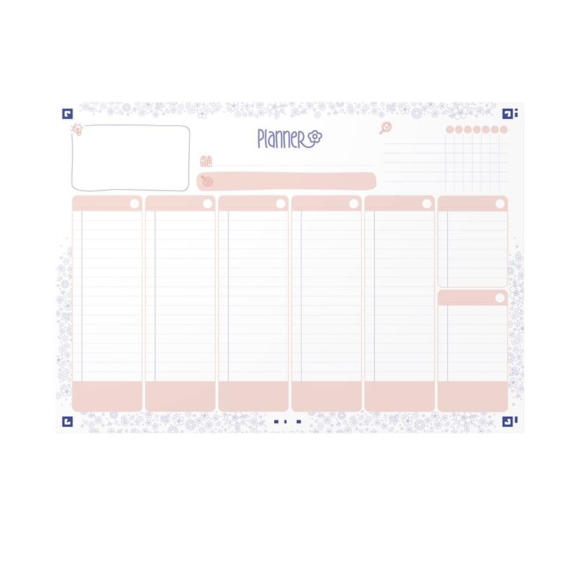 5904017434719-Oxford Floral - Semainier - de bureau - semainier - 60 feuilles - 7 colonnes - A4 (210 x 2-P_405243369_5-4