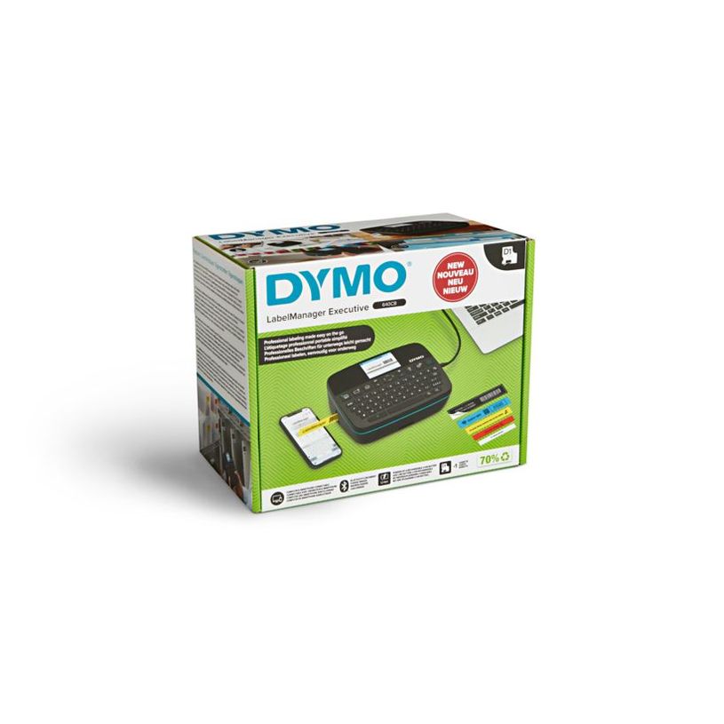 3026982021076-DYMO LabelMANAGER 640CB - Étiqueteuse - Noir et blanc - transfert thermique - Rouleau (2,4-P_405243460_3-2