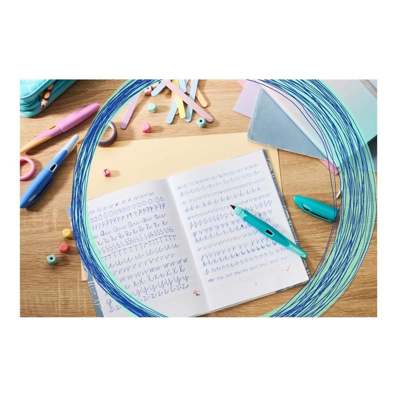 4006381572637-STABILO EASYbirdy Pastel Edition - Stylo plume - non permanent - bleu roi-P_405243482_6-5