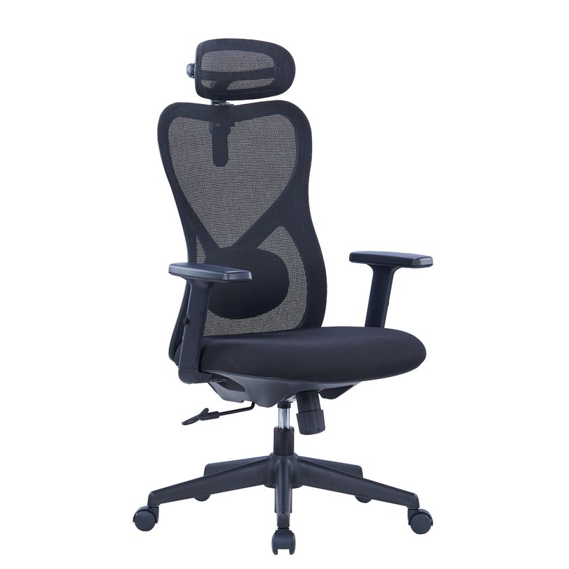 3760388581252-Fauteuil de bureau SUN - accoudoirs - appuie-tête - noir-P_405243487_1-2