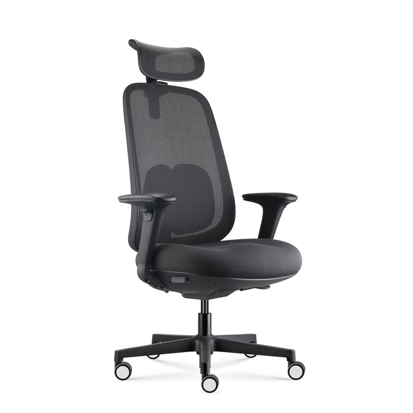 3700339995837-Fauteuil de bureau NELSON - accoudoirs réglables - appuie-tête réglable - noir-P_405243537_7-1