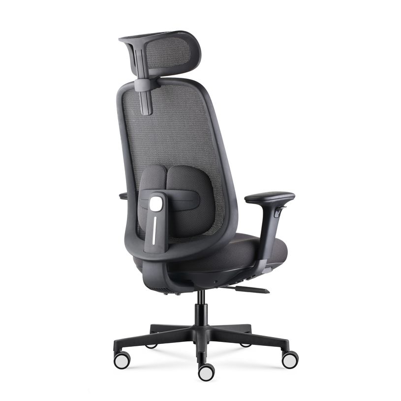 3700339995837-Fauteuil de bureau NELSON - accoudoirs réglables - appuie-tête réglable - noir-P_405243537_9-3
