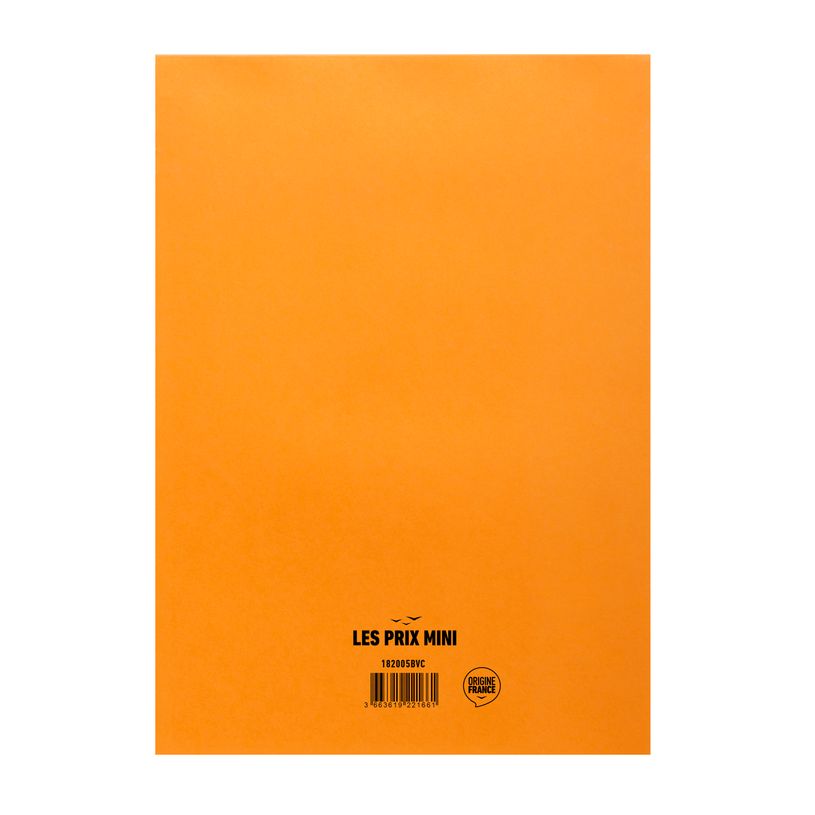 3663619221661-Les Prix Mini - Bloc Notes A4 70g 5x5 - Quadrillé - Papier Orange Économique-P_405243544_2-1