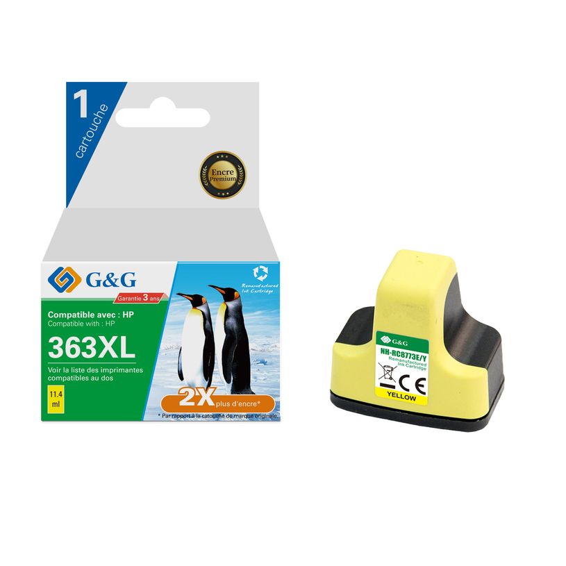 6937173407593-Cartouche remanufacturée HP 363 - jaune - G&G-P_405243599_1-0