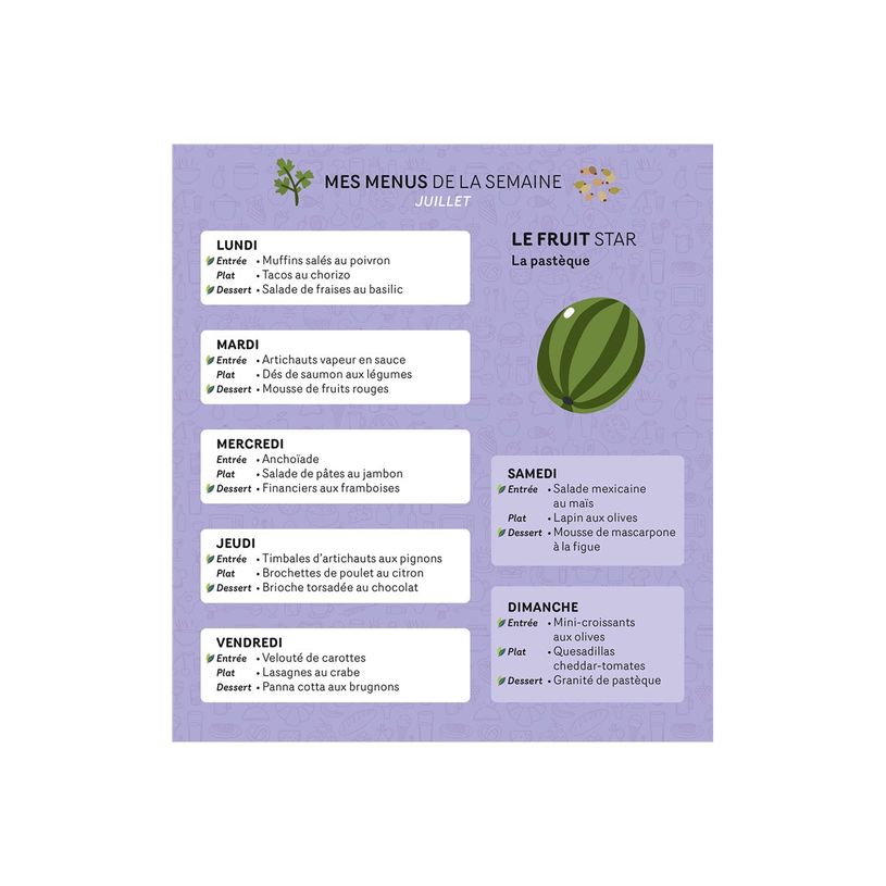 9791070160862-Frigobloc Hebdomadaire Planificateur de menus - Calendrier / sem -P_405243611_2-4