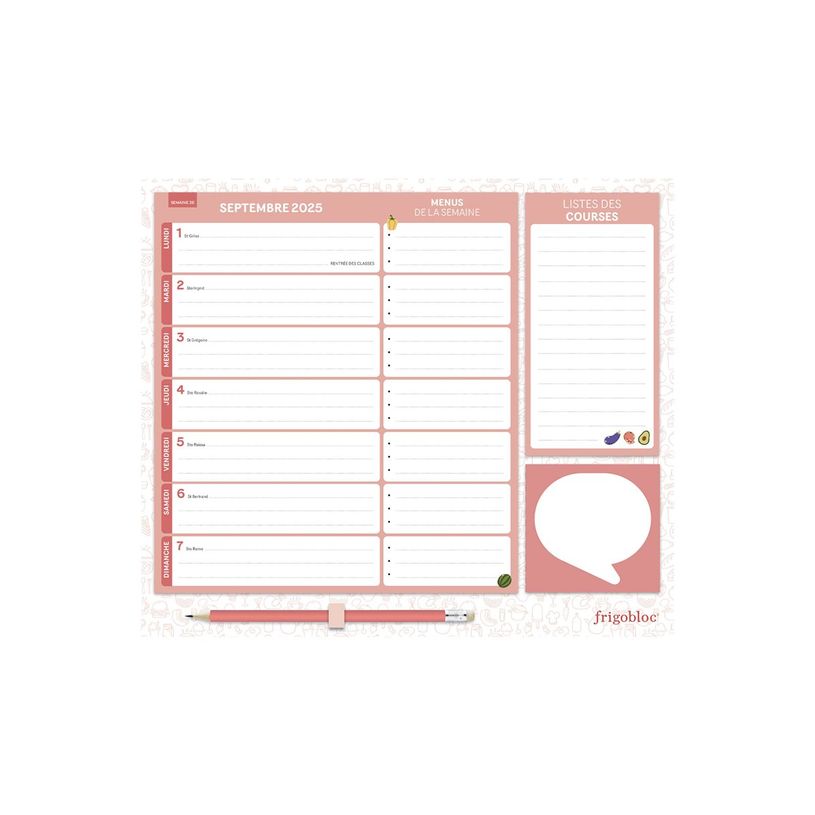 9791070160862-Frigobloc Hebdomadaire Planificateur de menus - Calendrier / sem -P_405243611_4-9