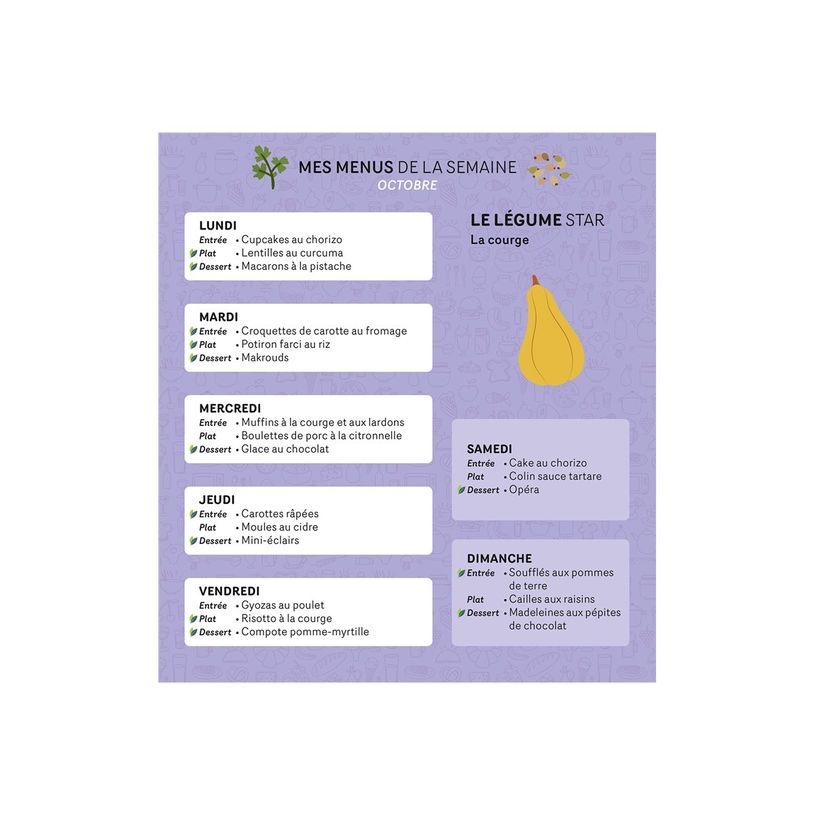 9791070160862-Frigobloc Hebdomadaire Planificateur de menus - Calendrier / sem -P_405243611_7-10