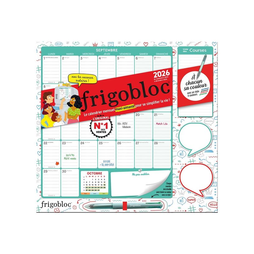 9791070160756-Frigobloc Mensuel 4 couleurs - Calendrier / mois -P_405243614_1-12