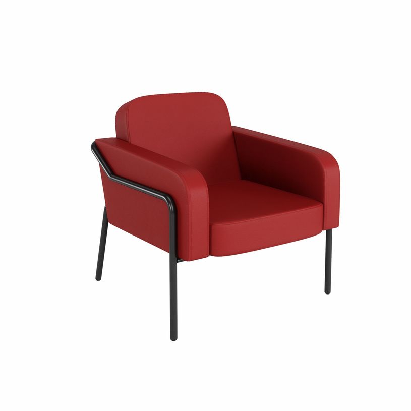3660141964653-Fauteuil MEDSO "L" - PVC -  rouge-P_405243666_1-0